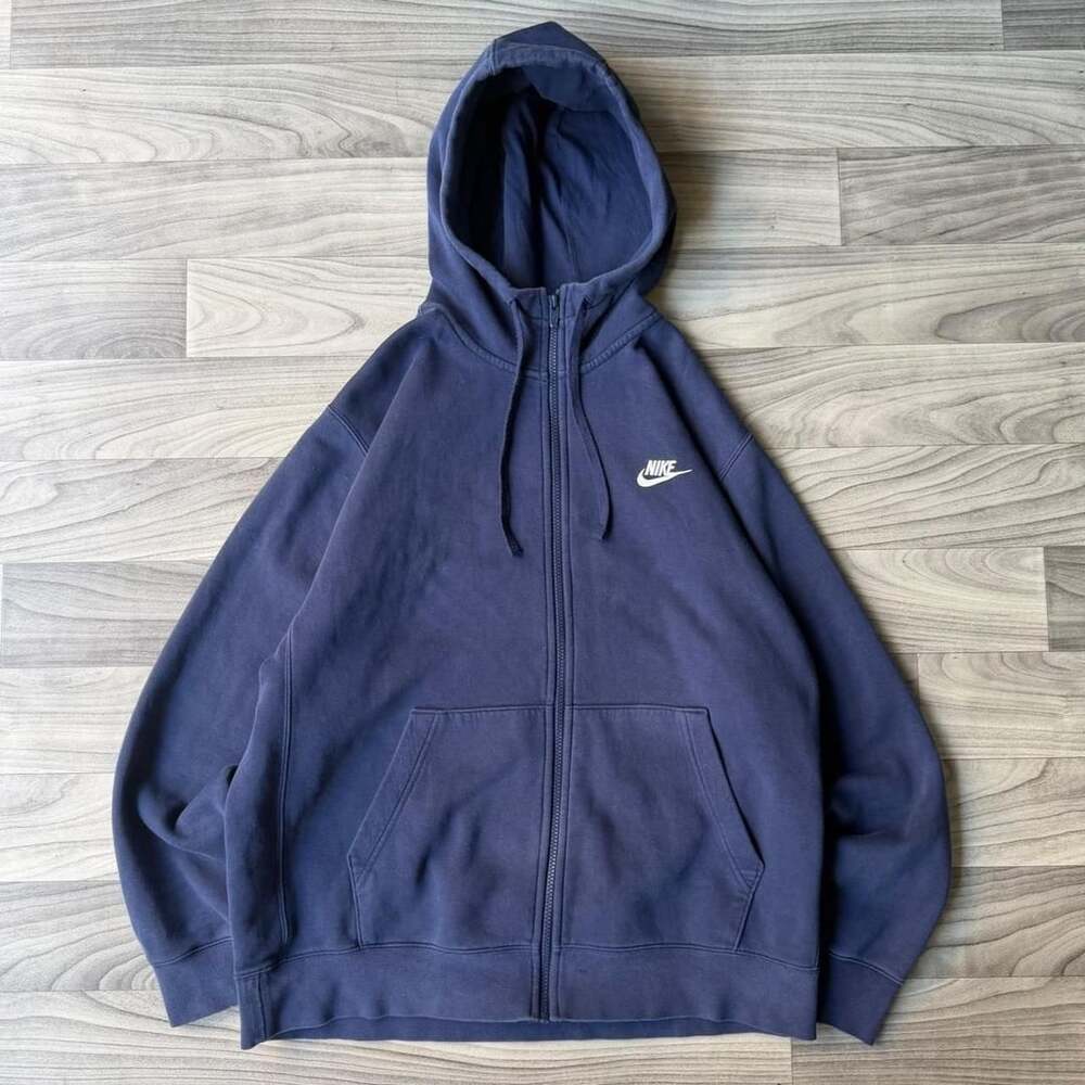 Nike Y2K Navy Blue Full Zip Hoodie